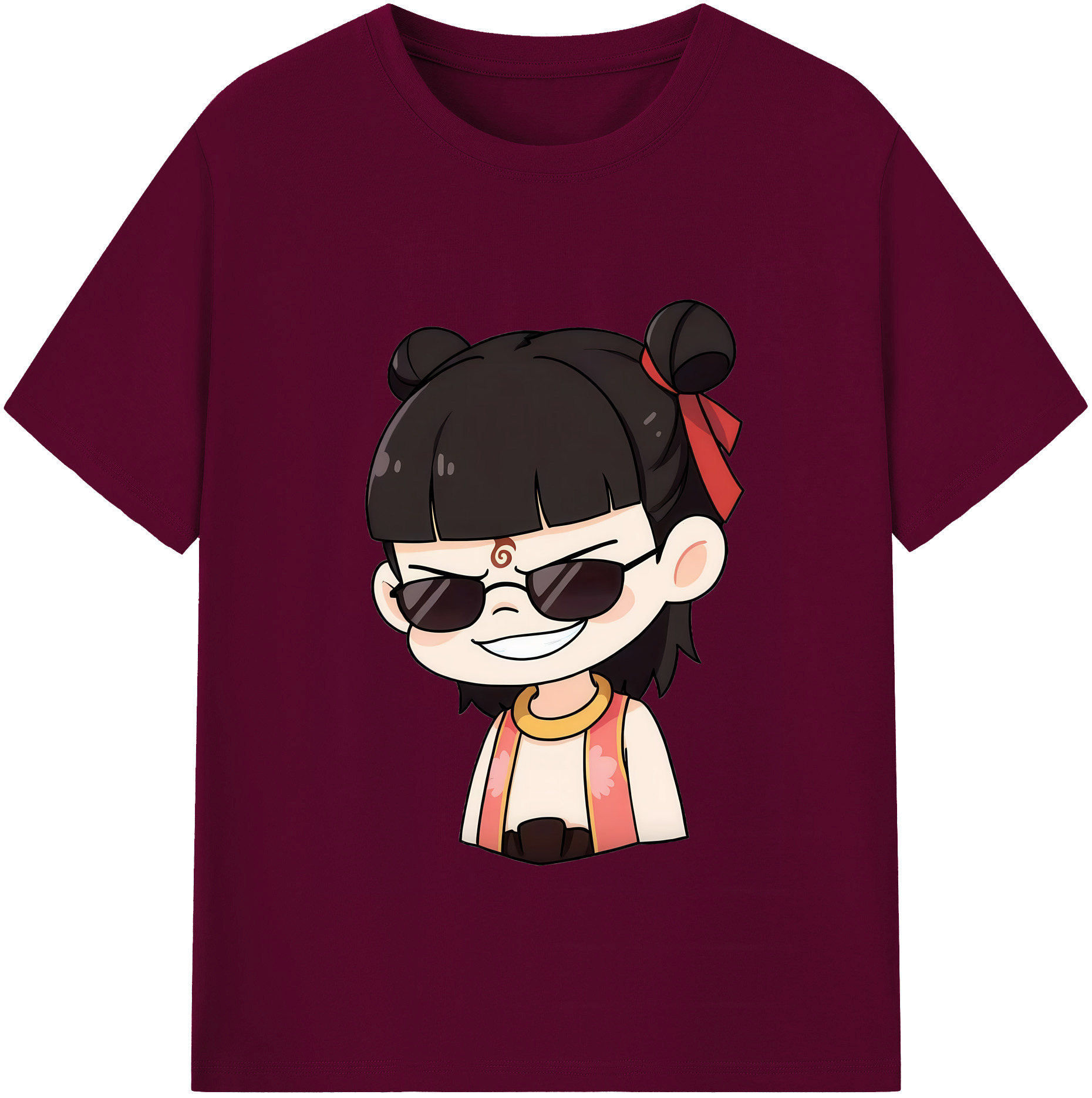 （画像用） Ne Zha 2 ナタ 魔童の大暴れ レディースカジュアルプリントTシャツ（綿100％）